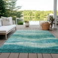 thumbnail image 6 of Addison Rugs Chantille Indoor/Outdoor Transitional Swirls Teal Washable Rectangle Rug, 8' x 10', 6 of 6