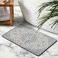 thumbnail image 4 of 20x32 in Vintage Gray Bathroom Runner Rug: Non-Slip & Soft - Machine Washable Farmhouse Floral Floor Mat - Classic Charm for Your Sink, Shower, Bathtub, 4 of 5