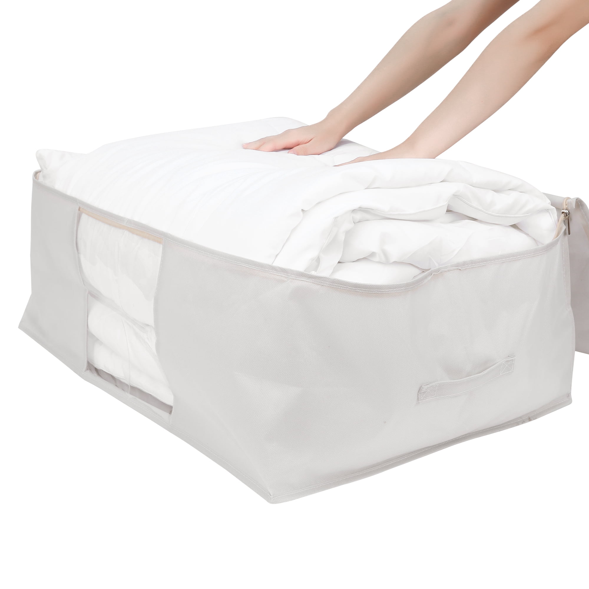 Unique Bargains 1 Pack Clothes Storage Bags Moving Bags Light Grey 27*19*11.5in