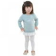 thumbnail image 3 of Girls Toddler Baby Basic Ribbed Sweater and Leggings Footless Tights Kids Little Girls Dress Bottom Top Pants, 3 of 5