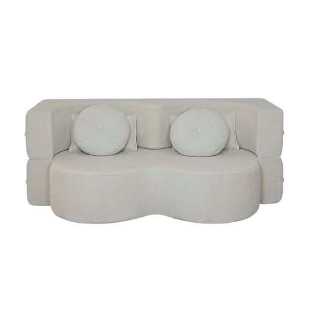 Sofá Cama De Espuma Sellada Al Vacío 2 Plazas Japandi Kanso Beige