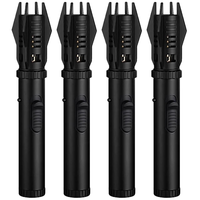 Mechero RedFireBlack 4 Pzas Negro Recargable Metal Gas Butano.