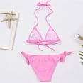 thumbnail image 6 of OSOLU Children Girls Swimsuit Sets Bikini Swimwear Layered Ruffle Trim and Matching Bottom Beach Pool Party Casual Holiday Bathing Suit, 6 of 7
