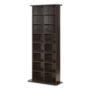 KFFKFF 8-Tier Media Storage Cabinet, 22.01 x 8.74 x 50.98 in Organizer for DVDs, CDs, Books, and Games, Multimedia Shelf for Living Room, Office, or Recording Space