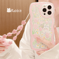 thumbnail image 3 of Phone case Diagonal rope neck strap Chain Lovely flower girl Lady necklace silicone shock-proof case for iPhone 12 pro, 3 of 5