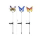 thumbnail image 4 of Luces solares de jardín con forma de mariposa, juego de 3 luces solares para exteriores con estacas, luces de cadena de mariposas multicolores, luces decorativas de mariposas de fibra óptica, decoraci, 4 of 5