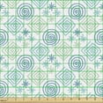 thumbnail image 2 of Abstract Upholstery Fabric by the Yard, Hand Drawn Like Square and Circular Swirls Scribble in Pastel Tones, Decorative Fabric for DIY and Home Accents, Cadet Blue and Pale Green by Ambesonne, 2 of 5