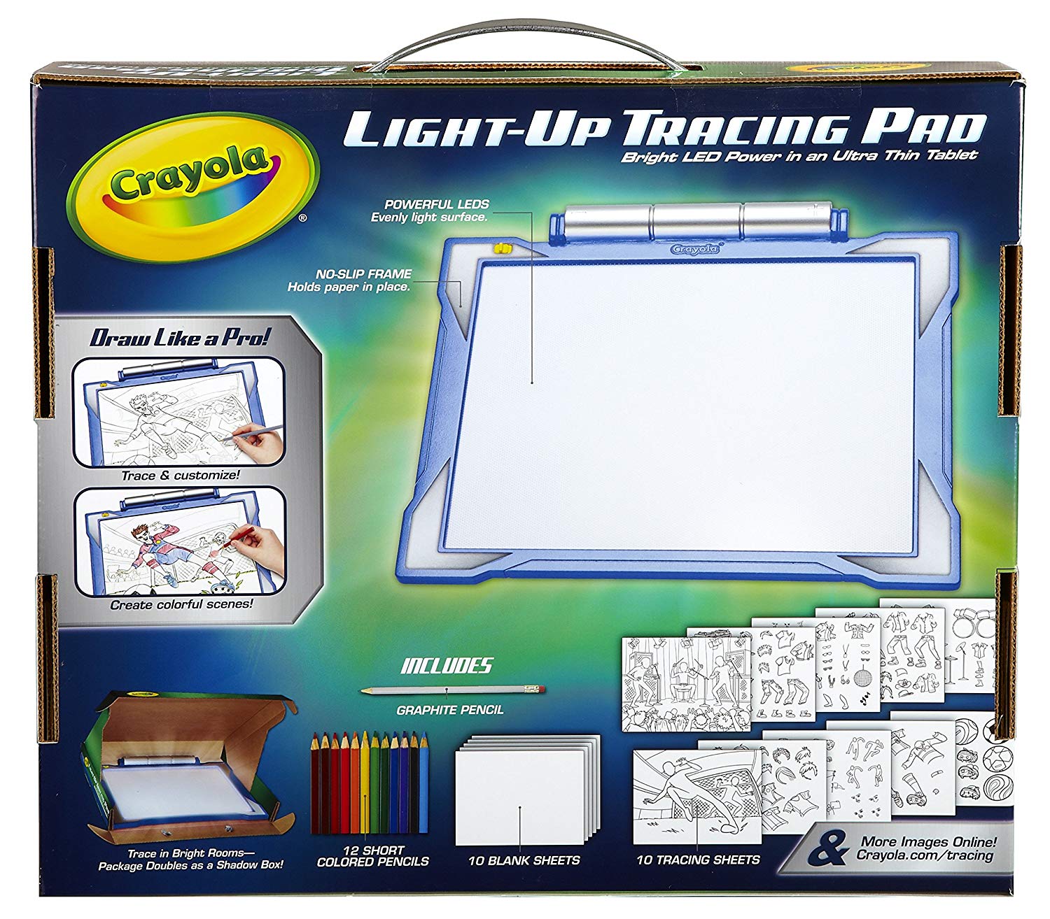 Crayola Light-up Tracing Pad Blue, Coloring Board for Kids, Gift