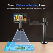 TOMLOV Autofocus 4K Digital Microscope, 8 TM4K-AF Flex Arm HDMI 2000X Soldering Microscopes for Adults, Coin Microscope with Ring Light, 52MP LCD Microscopes with Screen