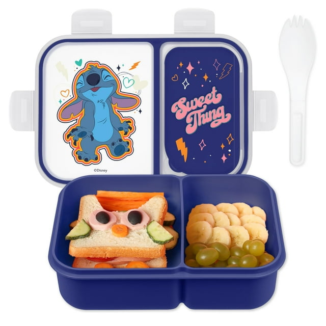 Fiambrera Bento Box Disney Stitch a prueba de fugas con Spork Kids