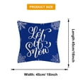 thumbnail image 3 of Christmas Throw Pillow Covers 18x18 Inch, Blue Merry Christmas Tree Snowflakes Farmhouse for Winter Holiday Decorative Set of 4, 3 of 4