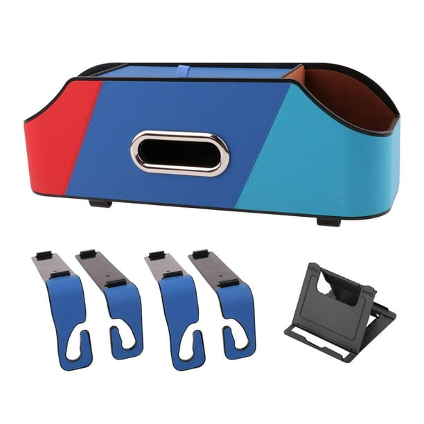 Organizador para el respaldo del asiento del coche, porta pañuelos, caja de almacenamiento para el asiento trasero, para guardar toallas de papel Estilo C