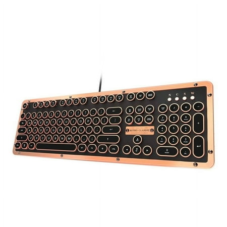 MK RETRO Classic Full-size Wired Mechanical Azio Typelit Switch Keyboard with Back Lighting - Artisan