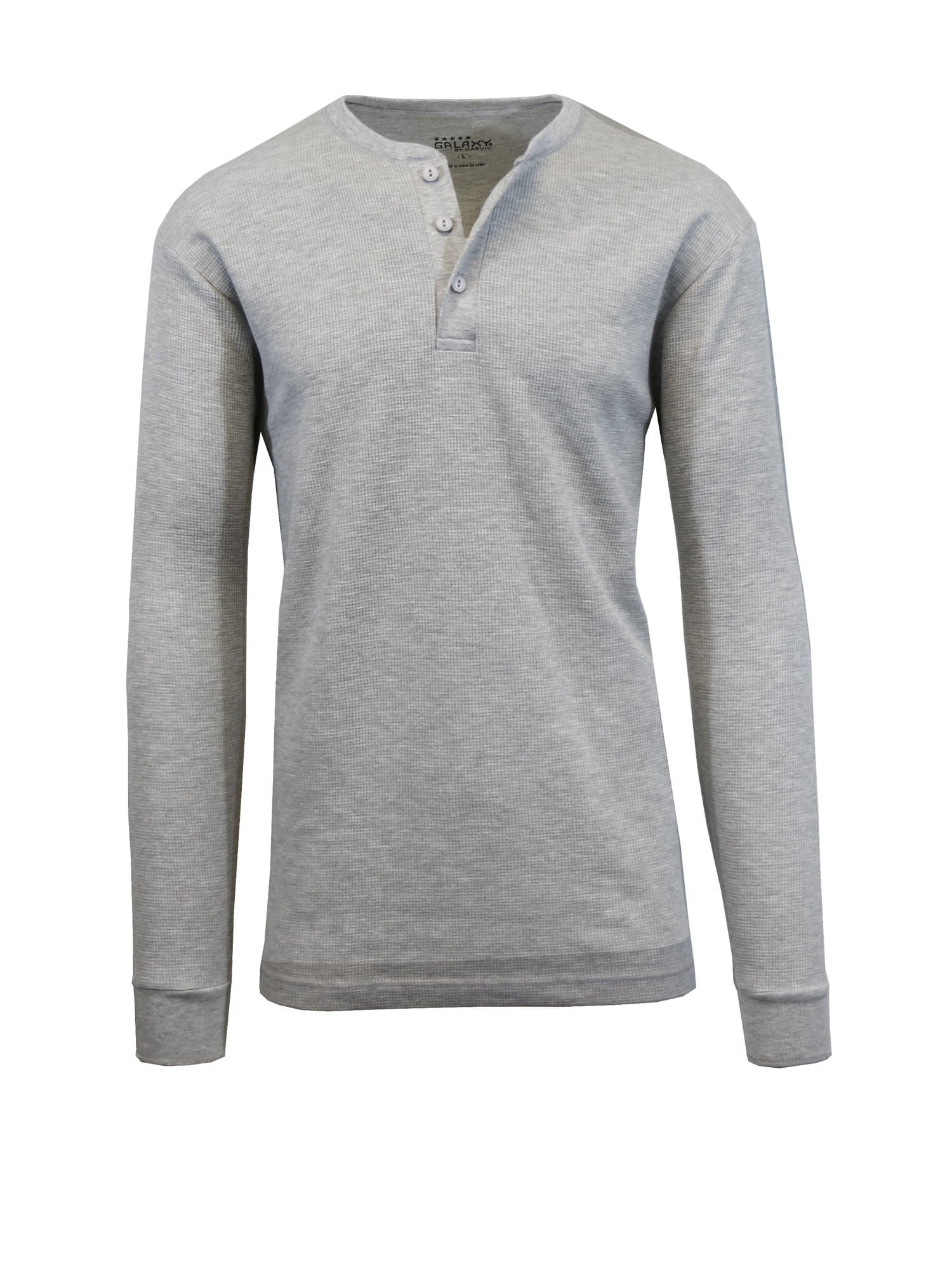 Men's Long Sleeve Thermal Henley Tee Upto 3XL