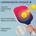 thumbnail image 4 of Pickleball Paddles Set Of 1, Fiberglass Surface, Colorful Lines Print, 1 Paddle, 2 Balls & Bag, 4 of 5