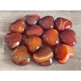 thumbnail image 3 of Carnelian Gemstone Hearts, Polished Carnelian Puffy Hearts, Carnelian Palm Stone, Carnelian Heart (2 Hearts）, 3 of 9