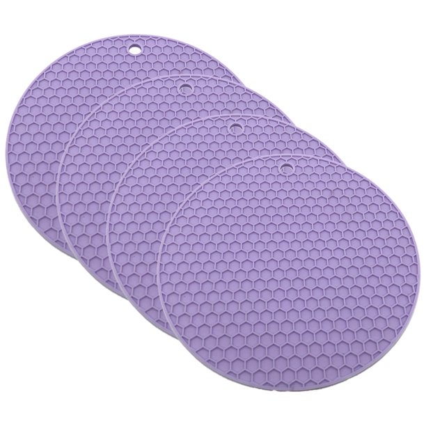 Soporte de silicona resistente al calor para ollas y guantes para horno, salvamanteles para plato caliente, almohadillas calientes de goma de nido de abeja para encimera, tapetes flexibles y multiusos Vhermosa CPB-CJZ774-6