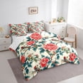thumbnail image 2 of Erosebridal Vintage Floral Bedding Comforter Set for Girls, Tropical Flower Queen Bedding Sets, Reversible, 7pcs, 2 of 5