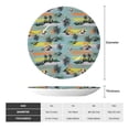 thumbnail image 2 of Salouo Hawaiian Style Pattern Bone China Decorative Plate,Holiday Decor Decorative Ceramic Plates with Stand Elegant Home DéCor for Hallway/Living Room/Bedroom-7in, 2 of 6