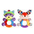 thumbnail image 1 of Baby Teething Rattle Toy, Infant Girl Boy Learning Toy, Newborn Soft Handbell Grab Shaker Crinkle Squeaky Sensory Toy, Travel Accessories For 0 3 6 9 12 Months, 1 of 4