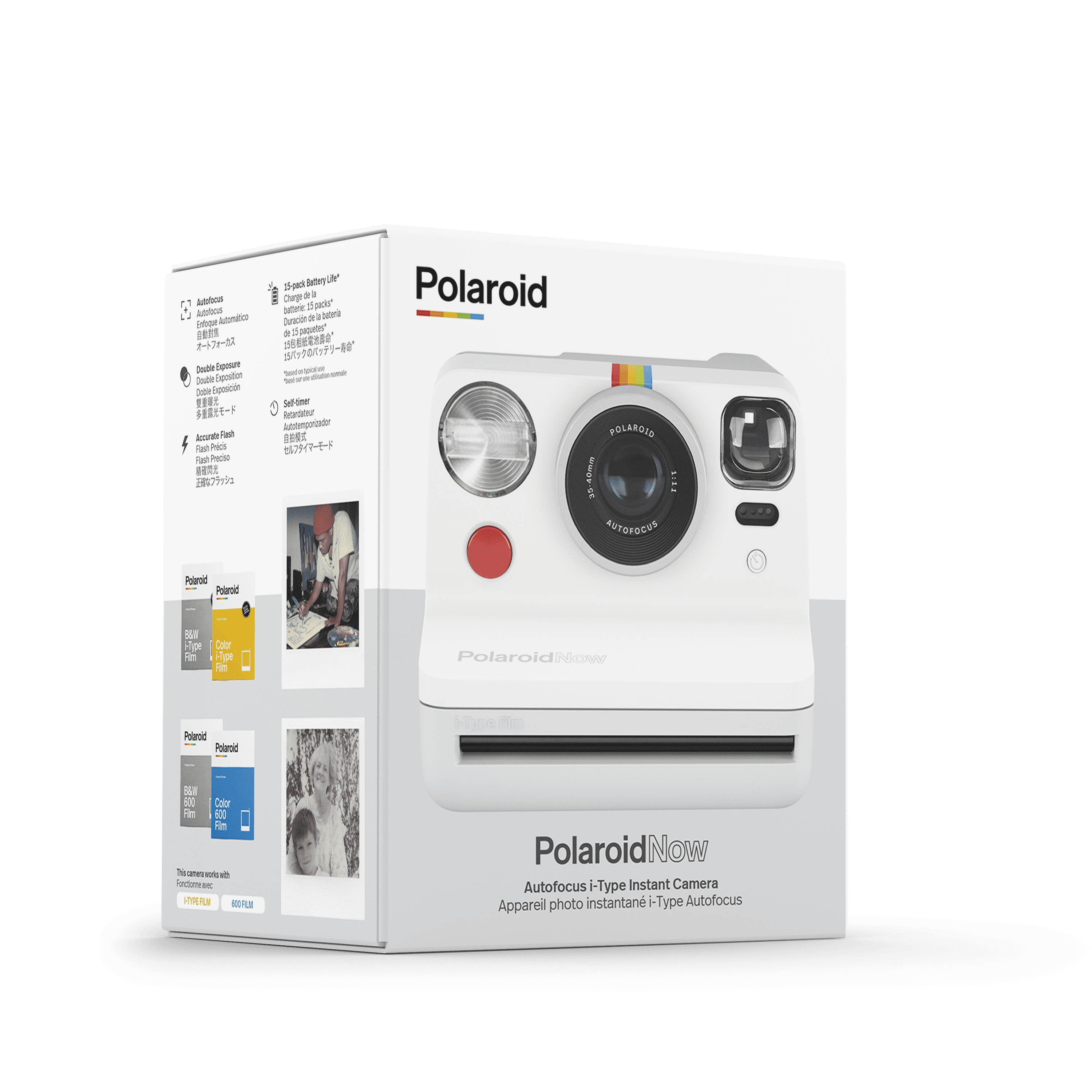 Polaroid Now PRD006092 I-Type Film Instant Camera - White for sale online