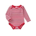 thumbnail image 2 of Musuos Ifant Baby Sweatshirt Romper 3 6 9 12 18M Valentine Letter/Stripe Print Long Sleeve Jumpsuit for Newborn Girl Boy Cute Clothes, 2 of 10