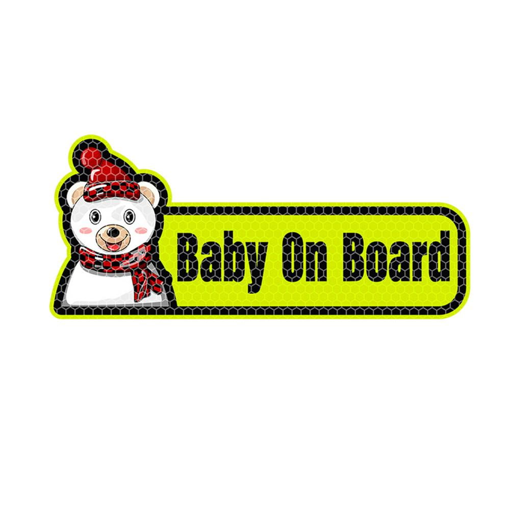 Famure Baby in Car StickerReflective Child on Board Decal for Cars