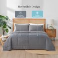 thumbnail image 2 of Amelie Home Twin Cooling Comforter – Reversible Lightweight Blanket for Hot Sleepers, Heather Charcoal Gray 68"x90", 2 of 5