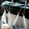 thumbnail image 4 of Minkissy 4Pack Vehicle Seat Headrest Hanger Hooks Assorted Color Black Red 12x7cm, 4 of 4