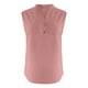 thumbnail image 5 of Camiseta sin mangas de verano para mujer, corte holgado, plisada, cuello en V, sin mangas, fluida, informal, 5 of 5