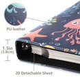 thumbnail image 3 of FORMRS 3 Ring Photo Album 4"x6" Self Adhesive Large Capacity PU Leather Cover, Red Jellyfish, 3 of 8