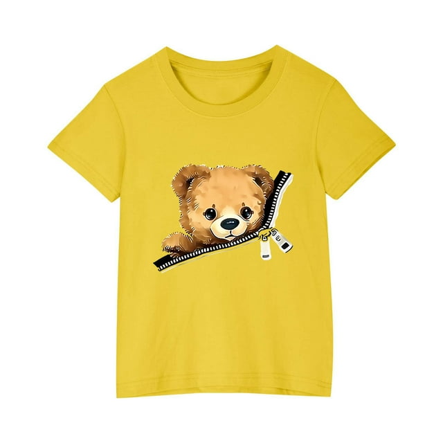 Rbaofujie Girl's Cute Cat Graphic Tees Print Short Sleeve T Shirts Summer Tops
