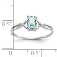 thumbnail image 2 of 14k White Gold Aquamarine Birthstone Ring March, 2 of 6