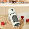 thumbnail image 4 of Riousery Electric Knife Sharpener Portable USB Rechargeable Coarse Fine Grinding Beige, 7.1 in / 18 cm, 4 of 9
