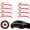 Red, variant on 4 Counts/Set Car Wheel Hub Decals for 4 Tires, 3D Reflective Automotive Tire Emblem Car Decor Accessories, for All Vehicles(Red)