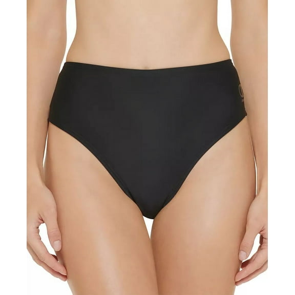 DKNY BLACK ​High Rise Cheeky Bikini Swim Bottom, US Small