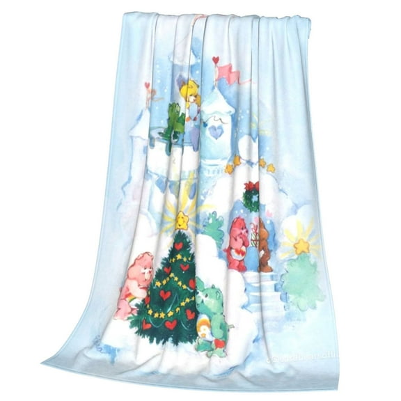 Care Bears Throw Blanket Cozy Plush Lightweight Warm Fuzzy Flannel Blanket Air Conditioning Blanket for Couch Sofa Bed Home Decor Gift 50x40