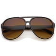 thumbnail image 2 of sunglassLA - Retro Large  Blue Blocking Lens Aviator Sunglasses 60mm - 60mm, 2 of 5