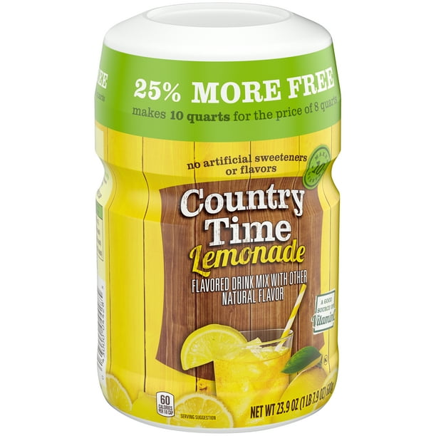 Country Time Lemonade Mix, Caffeine Free, 23.9 oz Jar