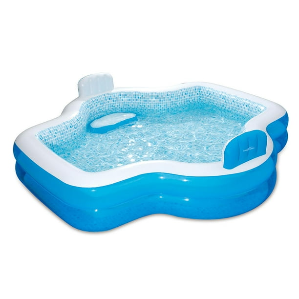 Summer Waves Inflatable Family Pool with Mosaic Interior Print - Walmart.com - Walmart.com