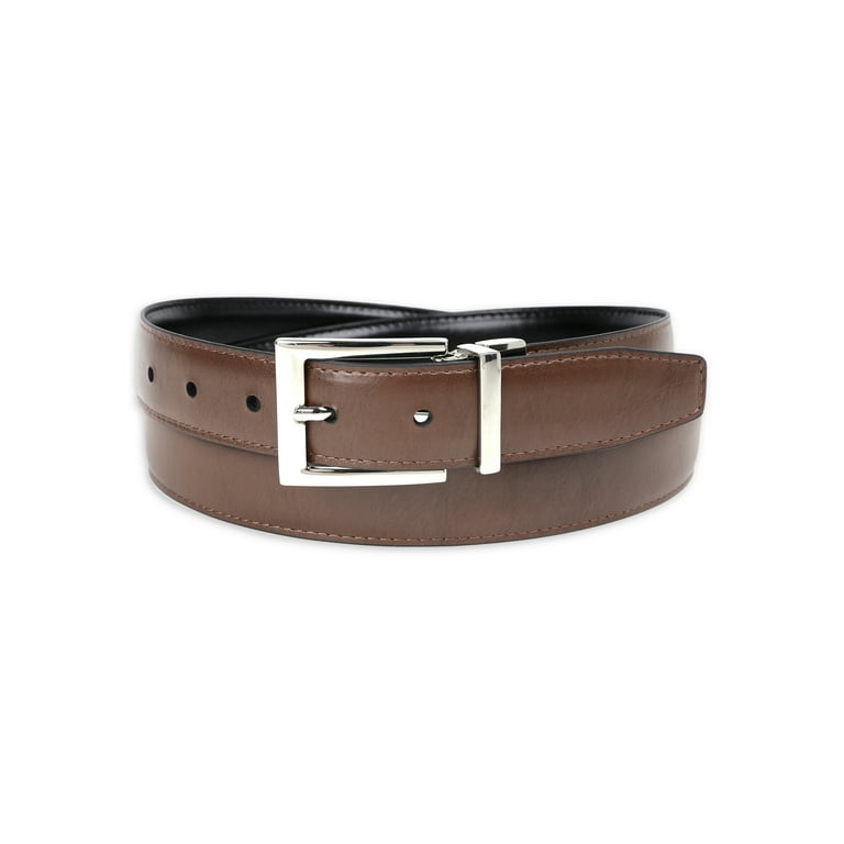 Men's Reversible Stitched Leather Belt, Men's Accessories