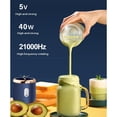 thumbnail image 3 of Nueva Licuadora PortáTil 400Ml Exprimidor EléCtrico LimóN Naranja Exprimidor de Frutas InaláMbrico Recargable 21000Rpm Mezclador (Azul), 3 of 5
