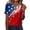 Red(American Flag Stars), variant on Iaqnaocc 250 Anniversary Usa Shirt for Women 4th Of July Short Sleeve Button Down V Neck Independence Day American Flag Stars Tops Vintage Summer Festival Tee Tops White XXL