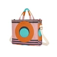 thumbnail image 7 of FORMRS Womens Corduroy Tote Bag Crossbody Shoulder Handbag with Pocket, Orange Circle, 7 of 7