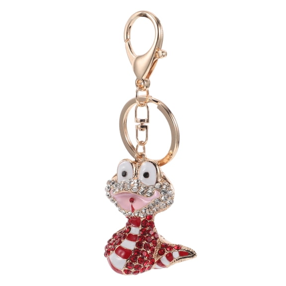 Masteelf Red Snake Keychain Charm Car Key Chain Fashion Accessory for Women and Misses