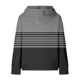 thumbnail image 6 of Mercatoo Girl Striped Hoodies Co𝐥orblock Trendy 𝐏reppy Sweatshirt Teen Fall Winter Casual Long Sleeve Pullover with Poket, 6 of 7