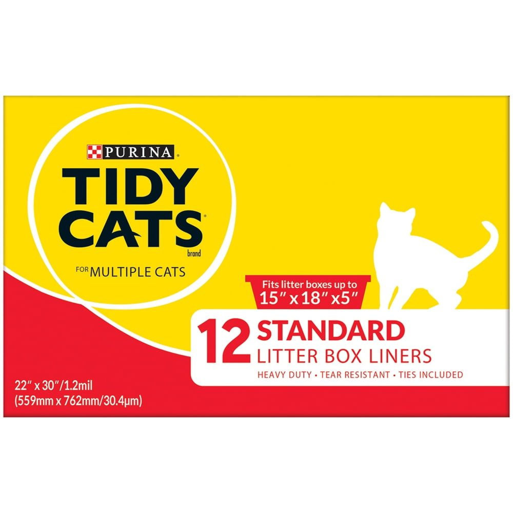 Purina Tidy Cats Cat Litter Box Liner, Drawstring Litter Box Liners