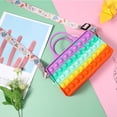 thumbnail image 1 of Seyurigaoka Female Handbag, Large Capacity Solid Color Storage Bag Push it Pop Bubble Fidget Toys, 1 of 6