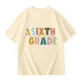 thumbnail image 5 of Miaoju Kids Shirts Girls Crew Neck Letter Print Short Sleeve T Shirt Top Cotton Vacation Tops Girls' Tops, Tees & Blouses, 5 of 6