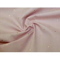 Rico Metallic Cotton Poplin Dress Fabric Pink & Gold - per yard